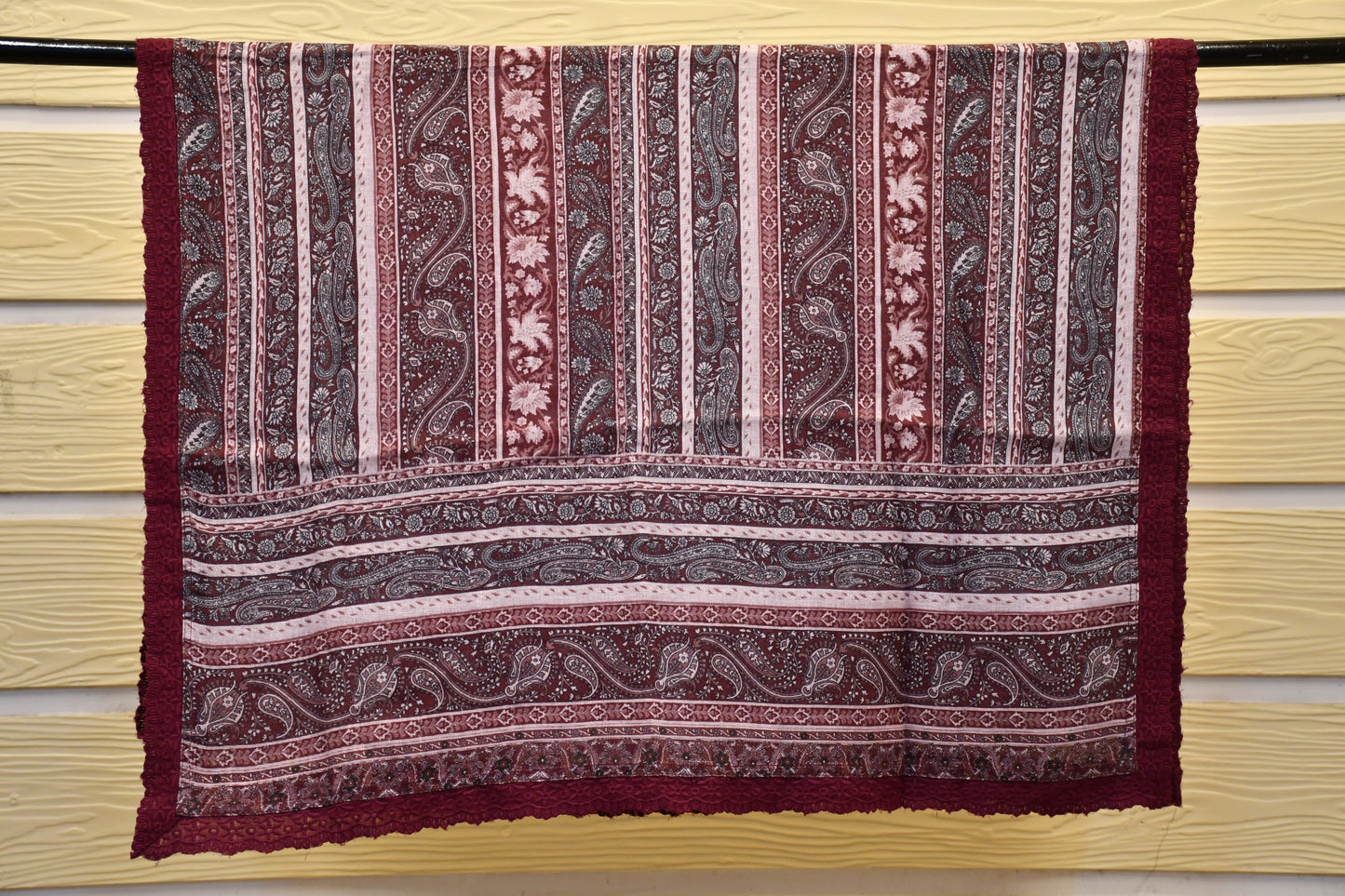 Handwoven Fabric with Intricate Neck Work and Contrast Woven Dupatta