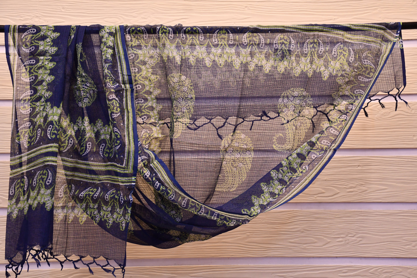 Blue Chikankari & Handblock Printed Dress Material – Astitva Collection