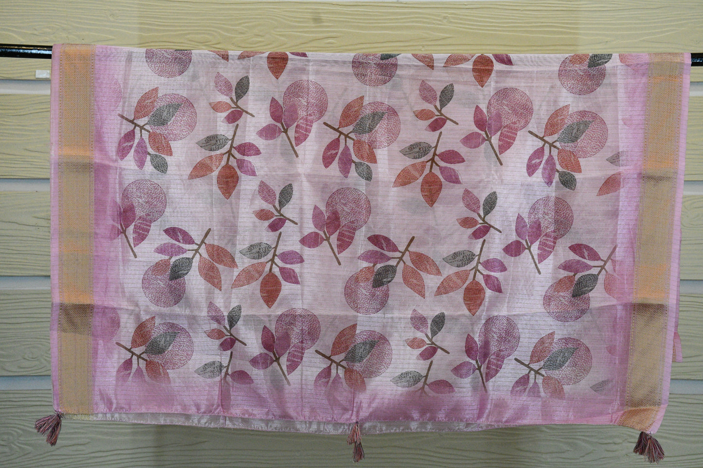 Blush Pink Floral Printed Dress Material