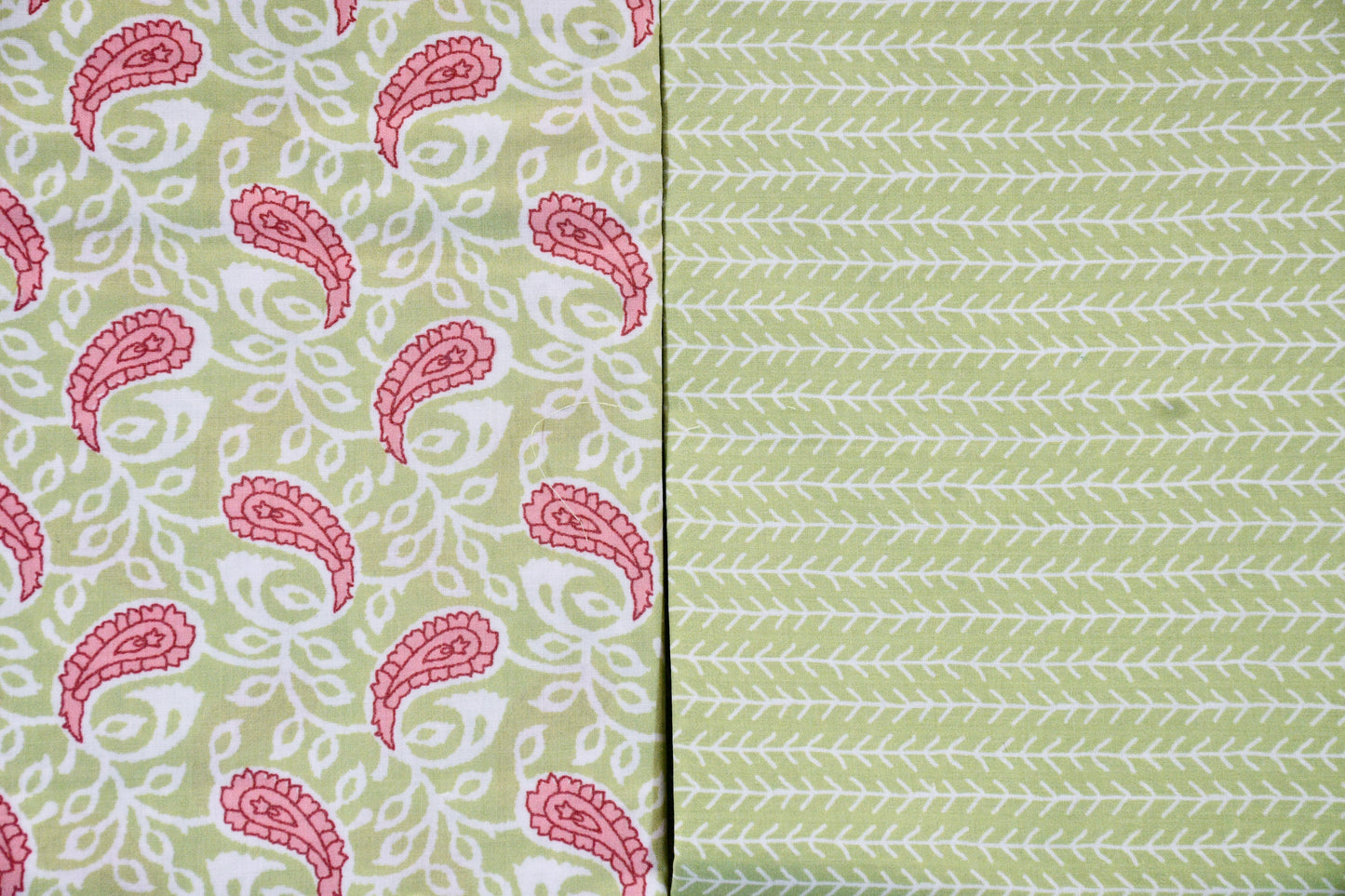 Pista Green Floral Cotton Dress Material | Soft Everyday Elegance