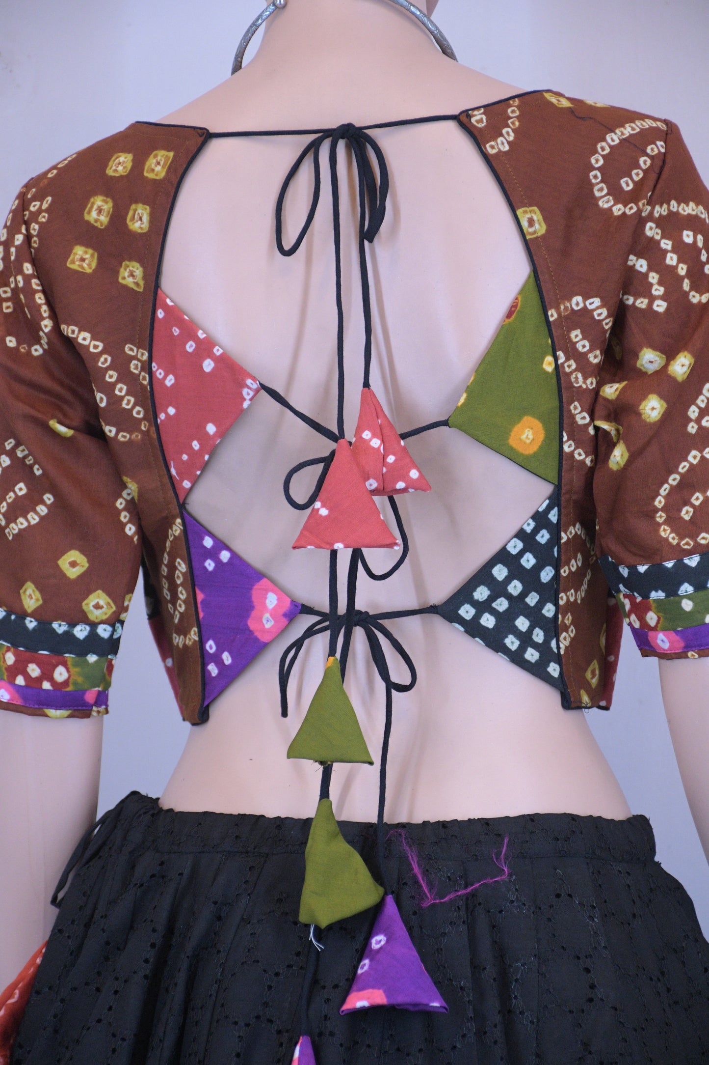 Black & Multicolor Bandhani Chanya Choli | Siddhi Boutique