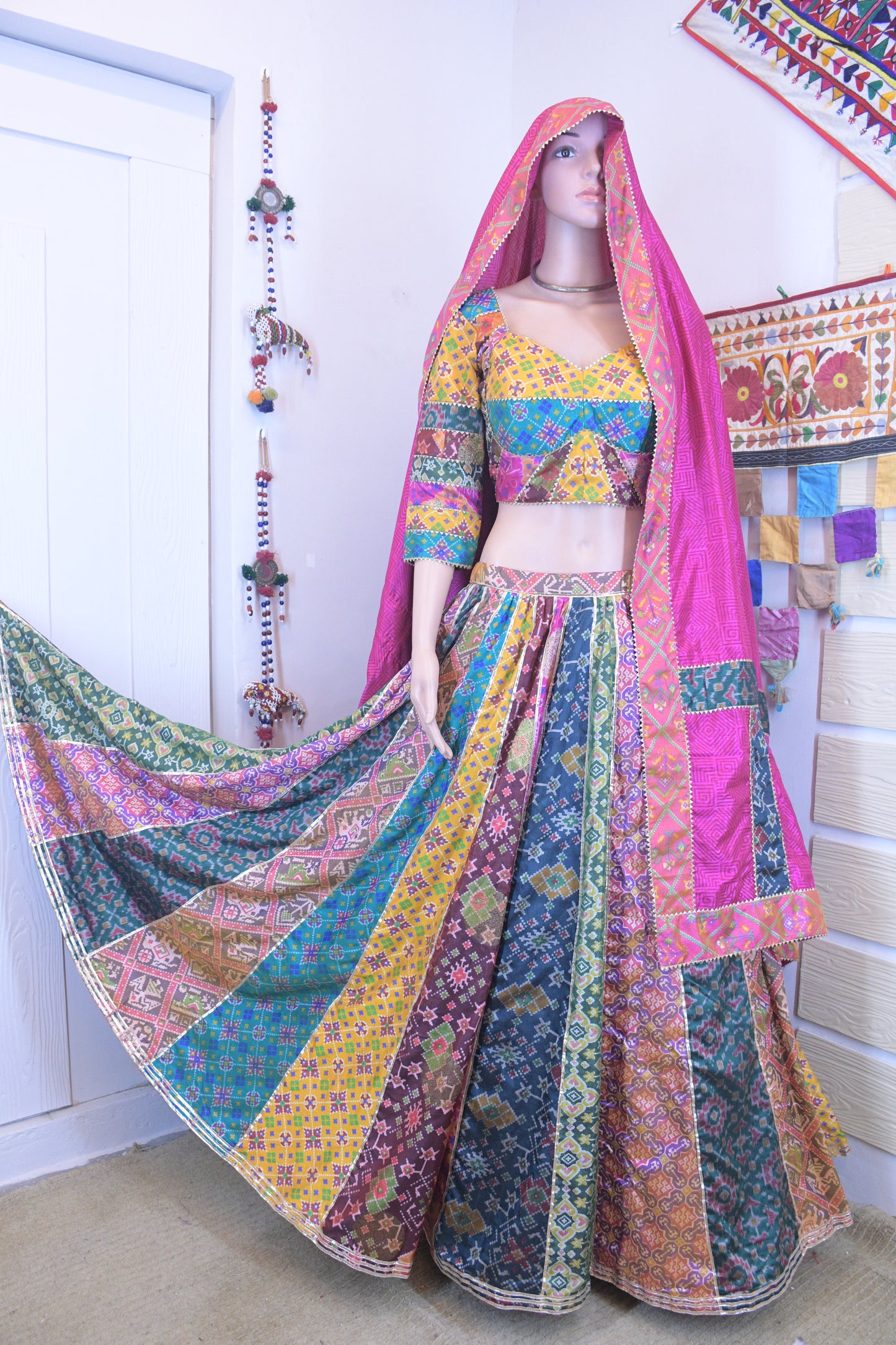 Exclusive Silk Patola Patchwork Chanya Choli – One of One Design