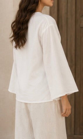 Ivory Umbrella Sleeve Kurti