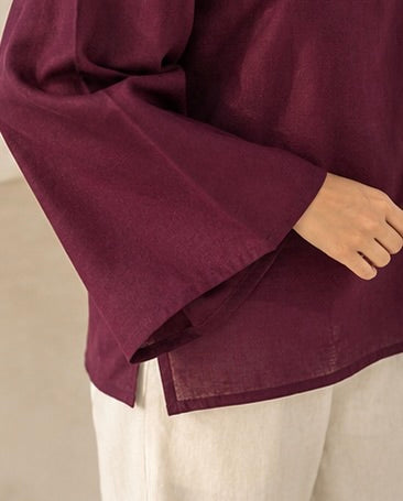 Meher – Maroon Linen Blend Kurti