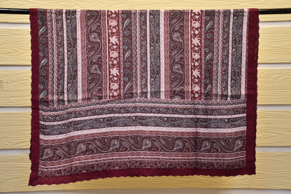 Handwoven Fabric with Intricate Neck Work and Contrast Woven Dupatta