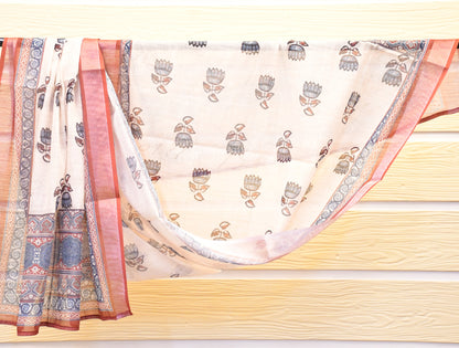 White cotton dress material