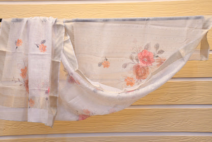 Light lavender silk dress material