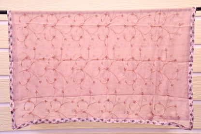 Pink Handblock Print Dress Material with Handwork – Astitva Collection