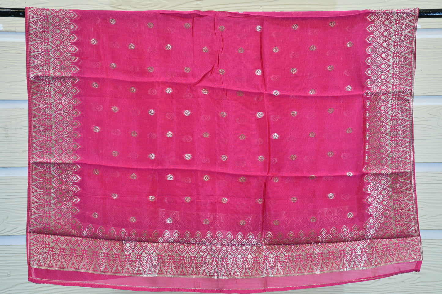 Rani Pink Banarasi Silk Suit Set