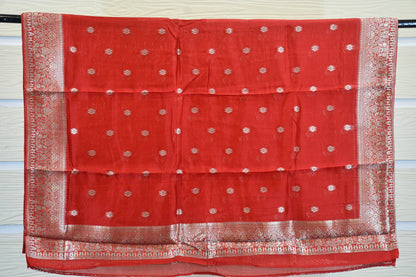 Classic Red Banarasi Silk Suit Set