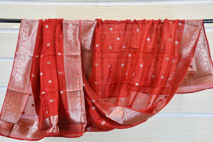 Classic Red Banarasi Silk Suit Set