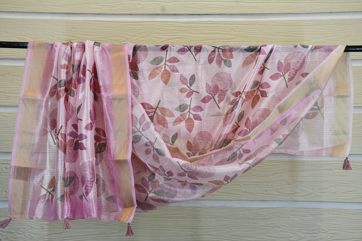Blush Pink Floral Printed Dress Material