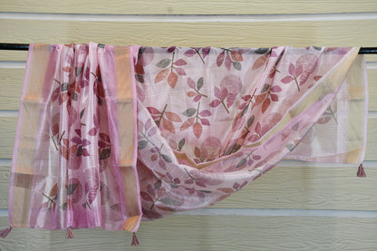 Blush Pink Floral Printed Dress Material