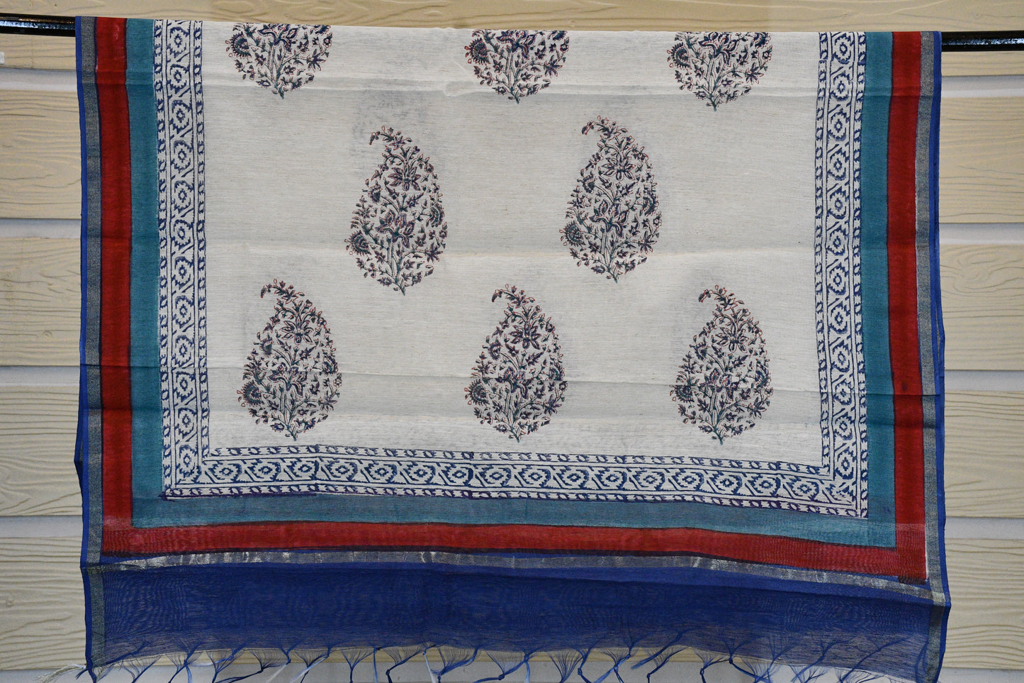 Ivory & Indigo Printed Cotton Suit Set
