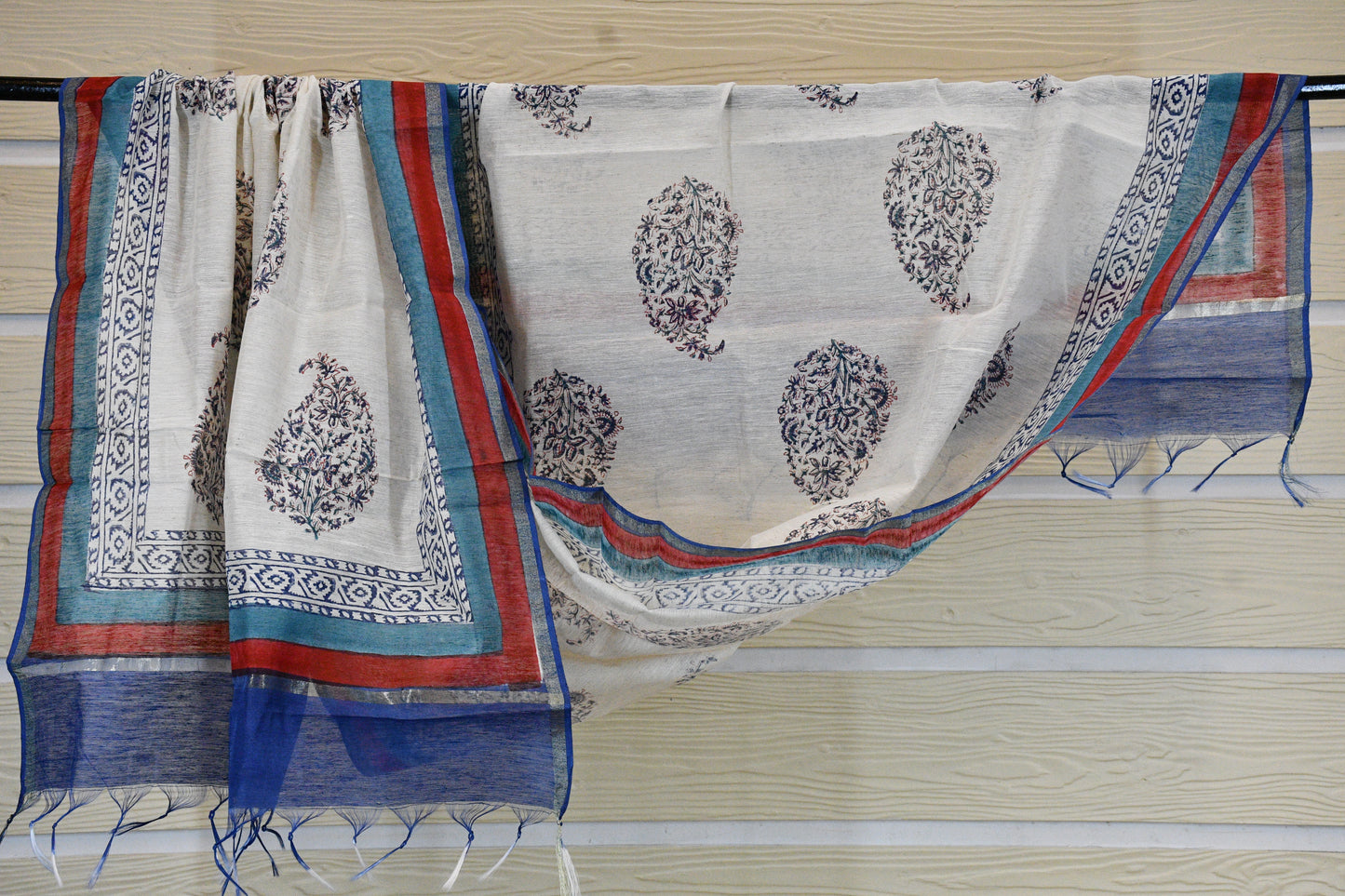 Ivory & Indigo Printed Cotton Suit Set