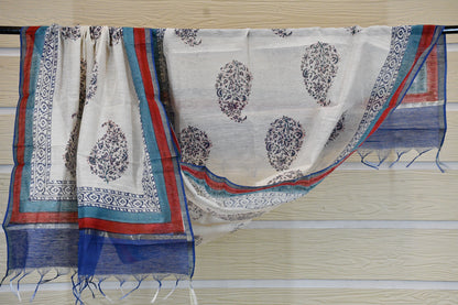 Ivory & Indigo Printed Cotton Suit Set