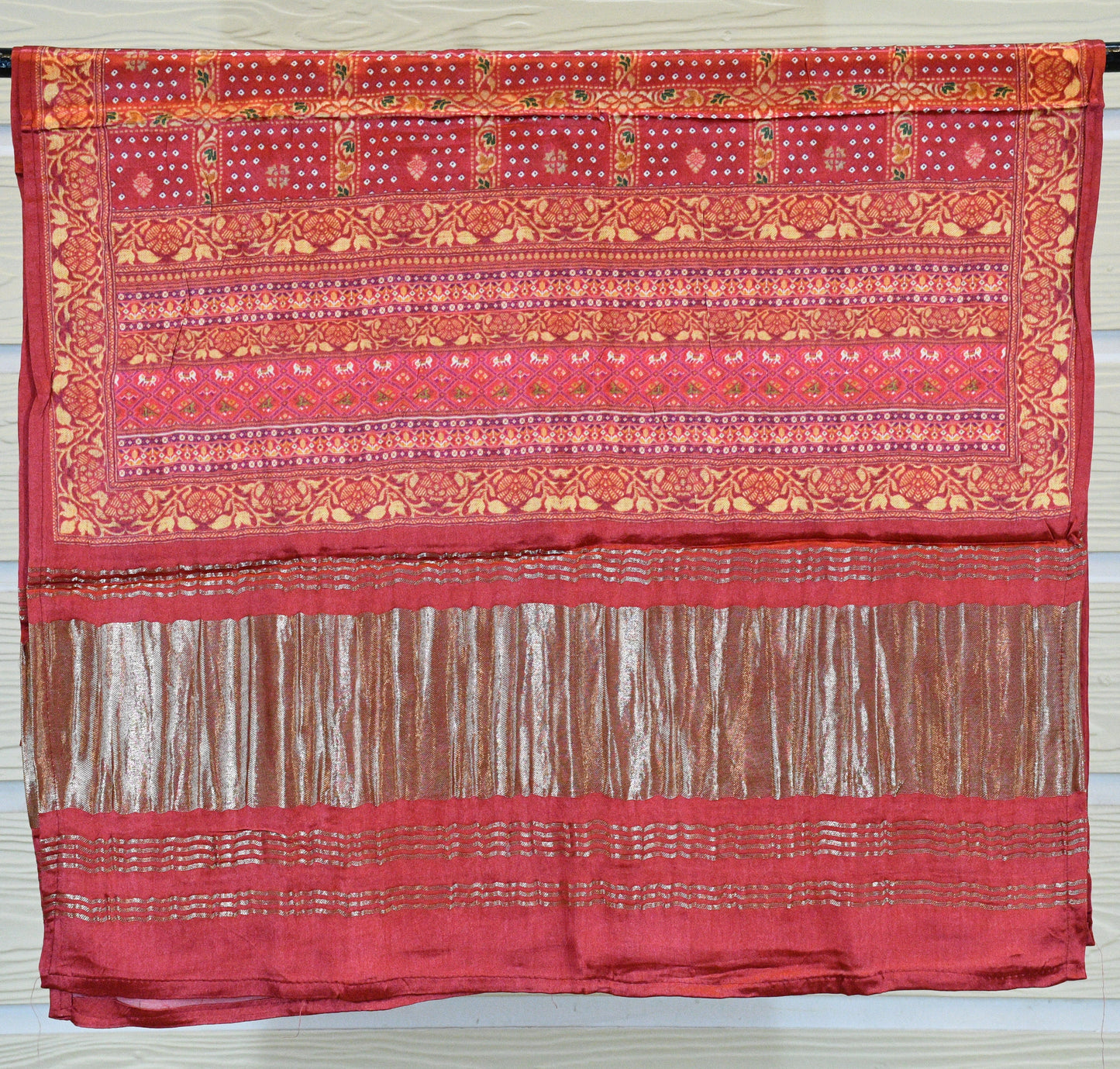 Rust Red Heritage Print Dress Material