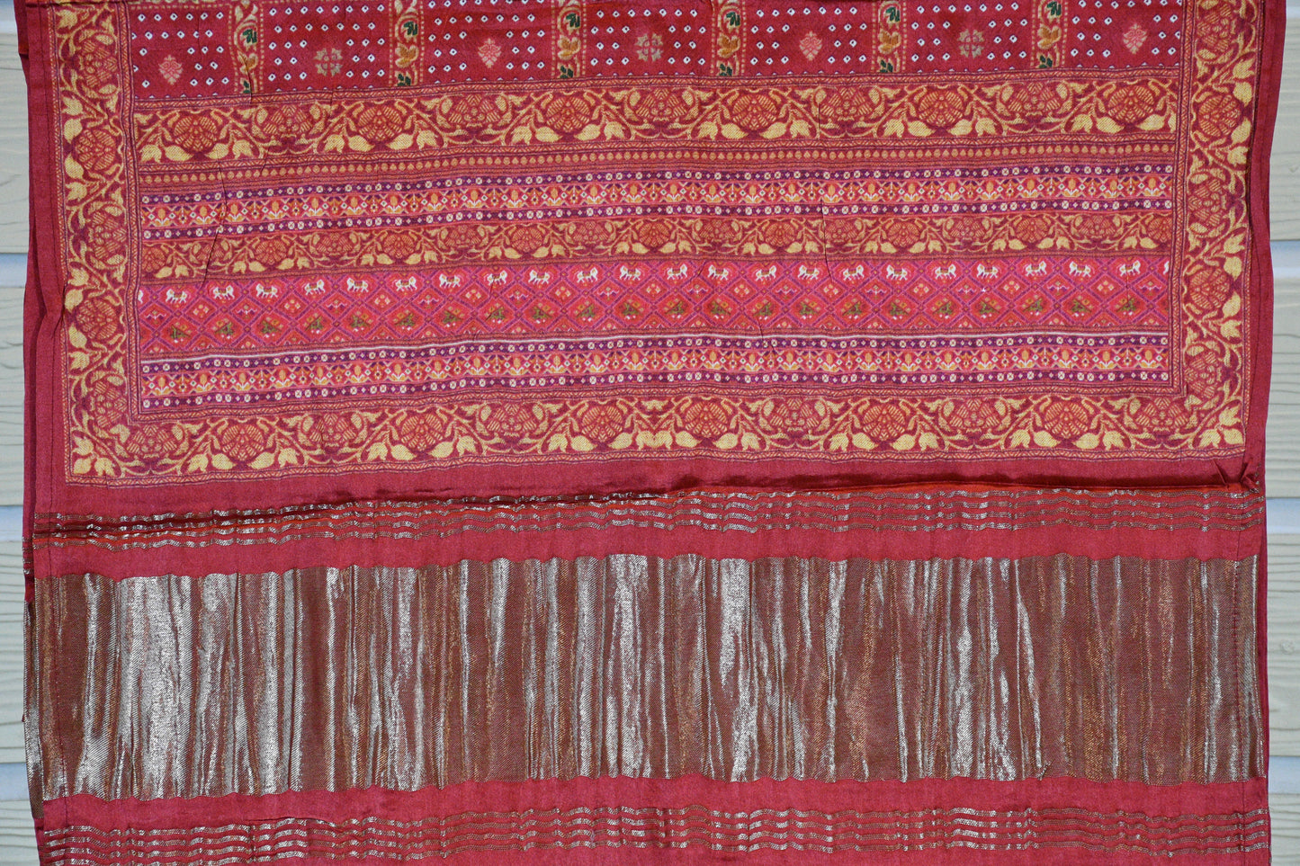 Rust Red Heritage Print Dress Material