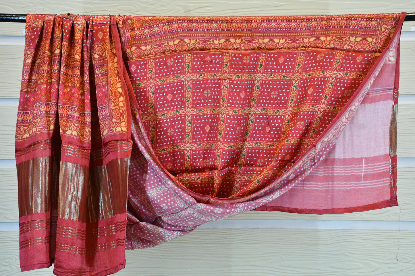 Rust Red Heritage Print Dress Material