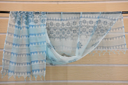 Blue Cotton Dress Material