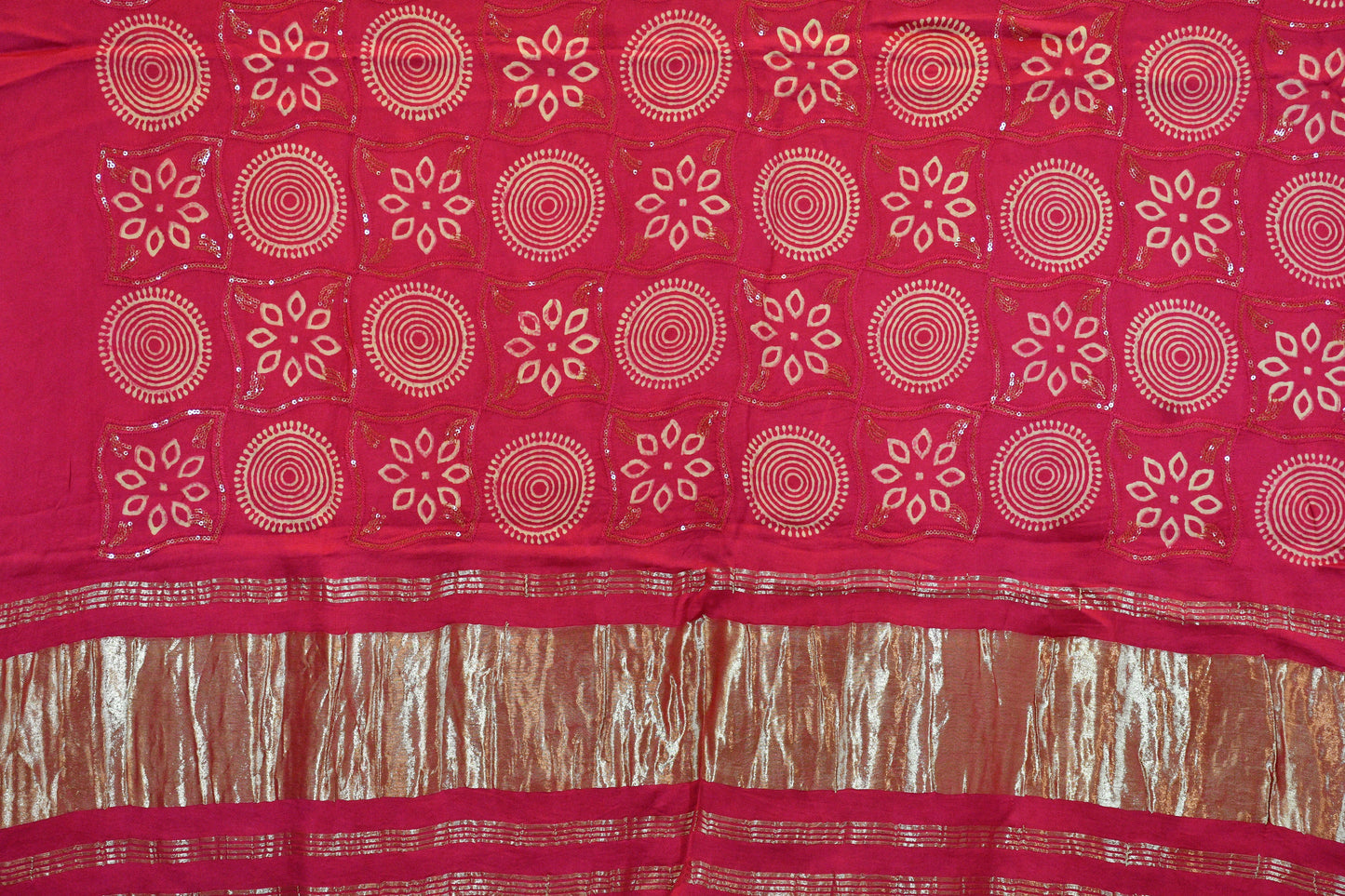 Pink Gajji Silk Dupatta
