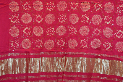 Pink Gajji Silk Dupatta