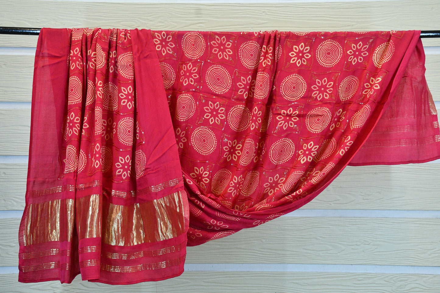 Pink Gajji Silk Dupatta