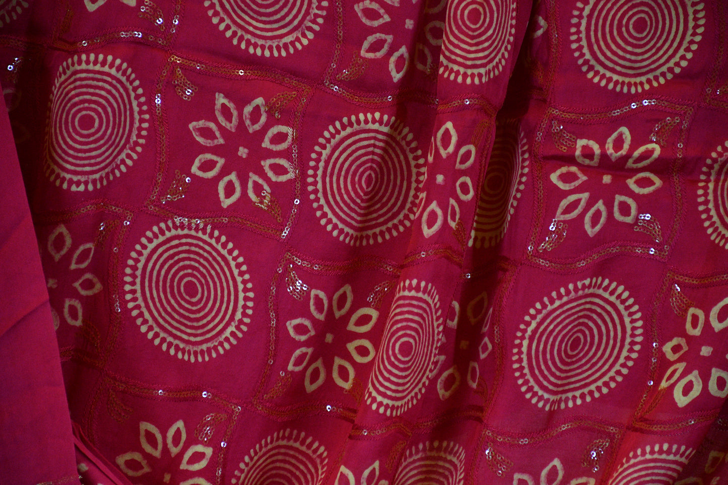 Pink Gajji Silk Dupatta