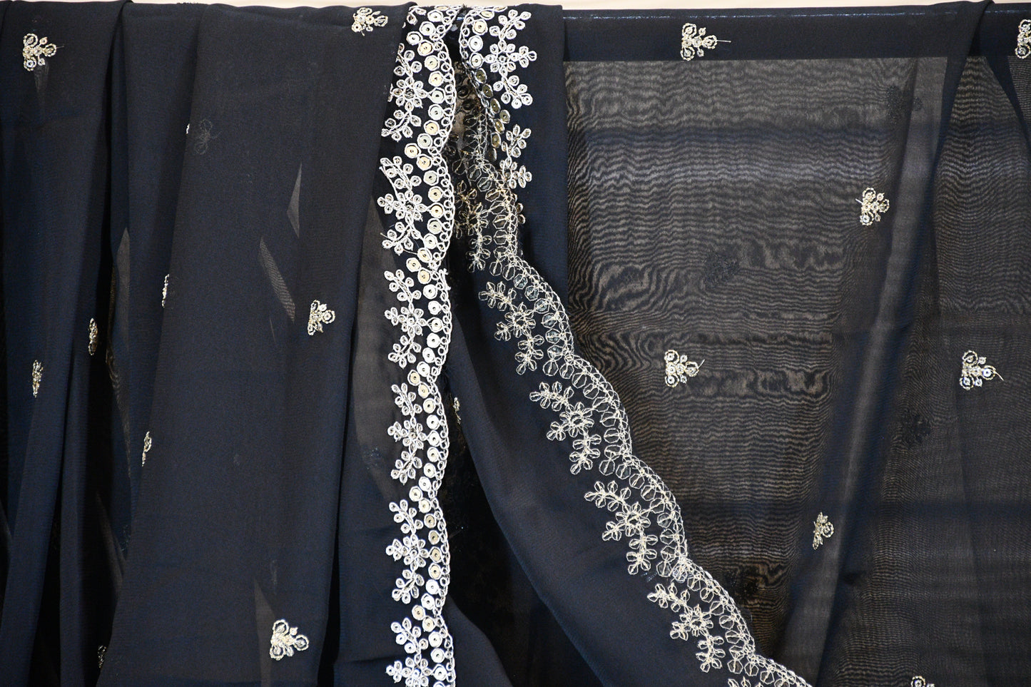 Black Silk Blend Dupatta