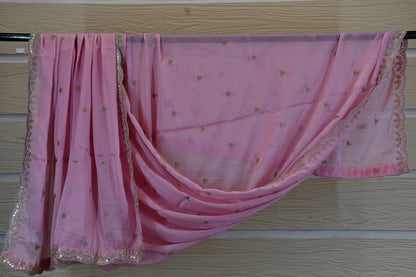 Baby Pink Silk Blend Dupatta