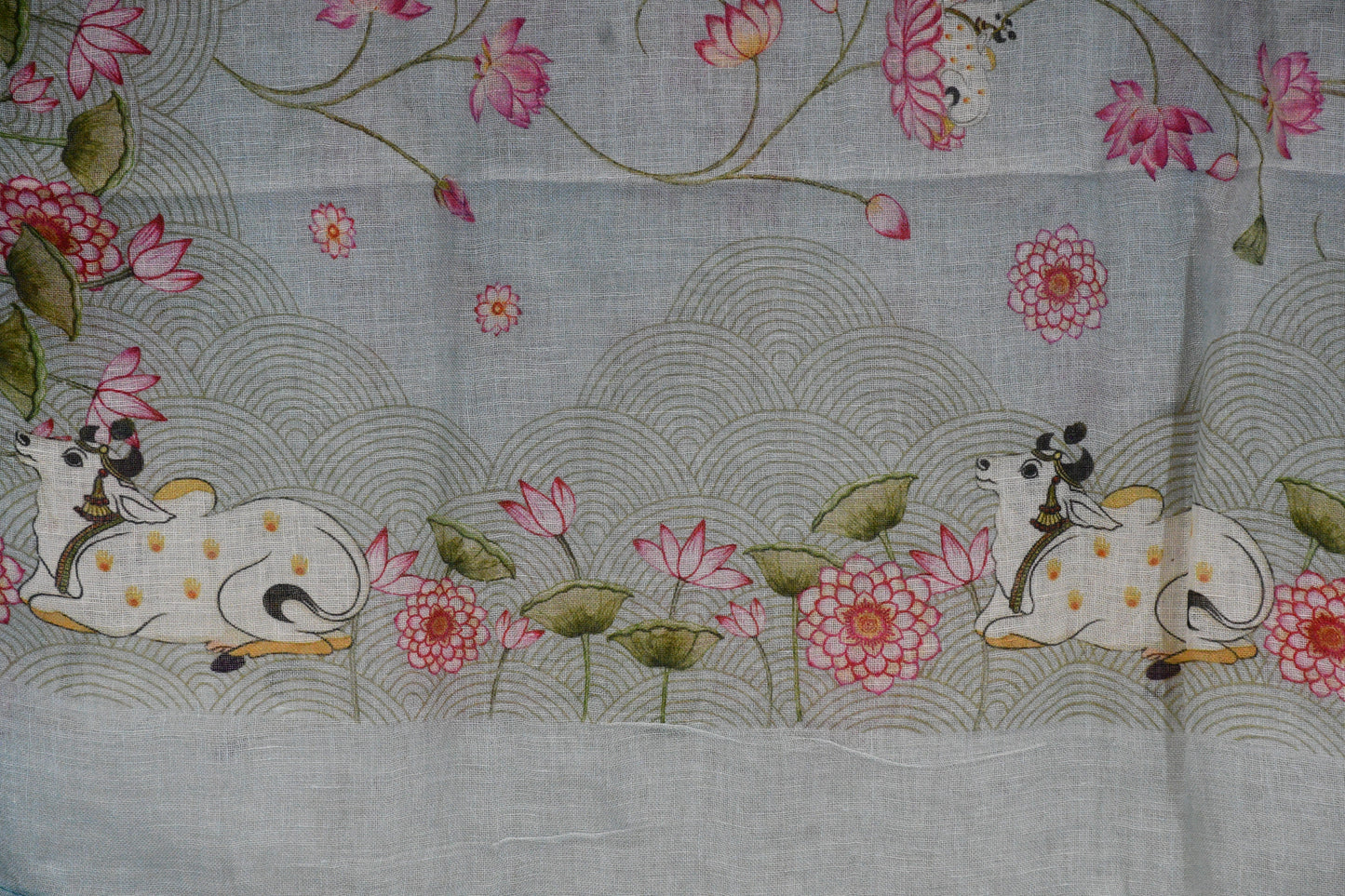 Divine Pichwai Lotus Dupatta