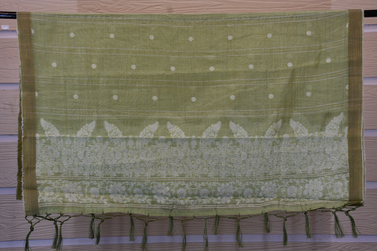 Olive Green Dress Material Set