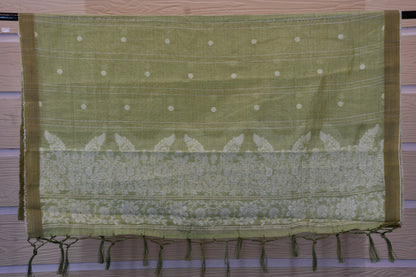 Olive Green Dress Material Set