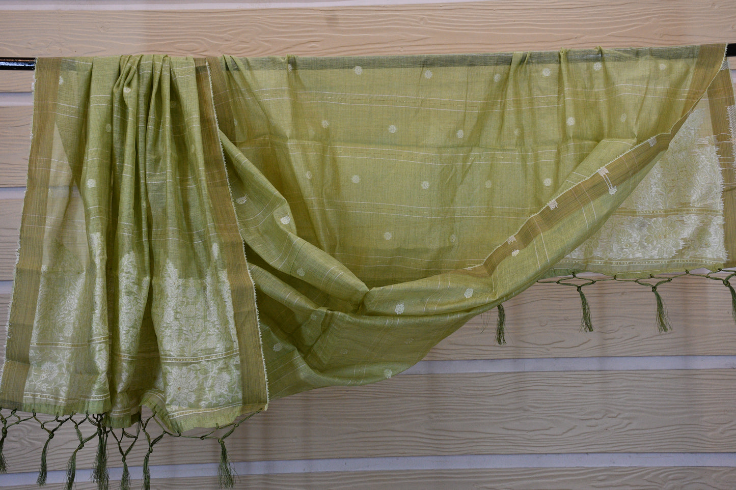 Olive Green Dress Material Set