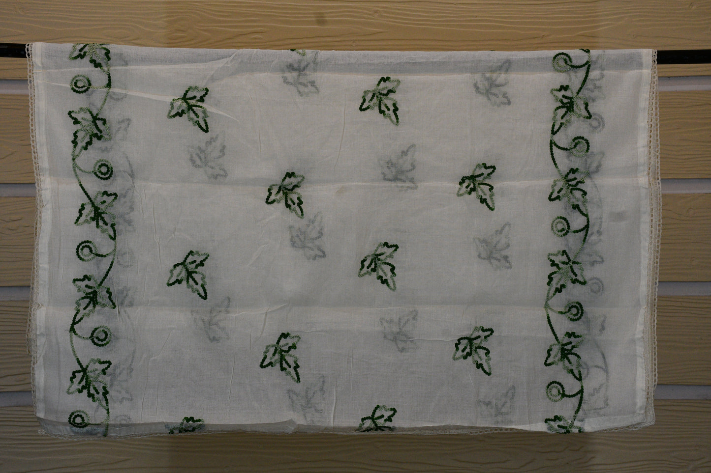 White Floral Embroidered Dress Material