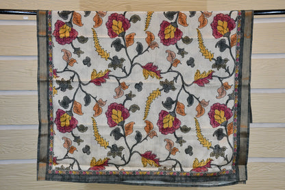Slate Grey Kalamkari Dress Material