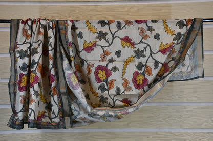 Slate Grey Kalamkari Dress Material
