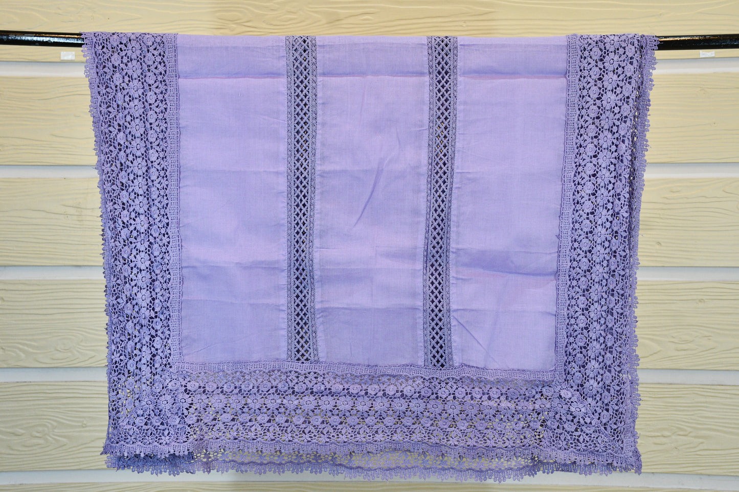 Lavender Floral Cotton Dress Material