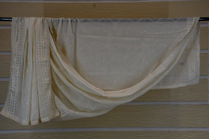 White Embroidery Dress Material