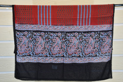 Traditional Red Floral Block Print Set