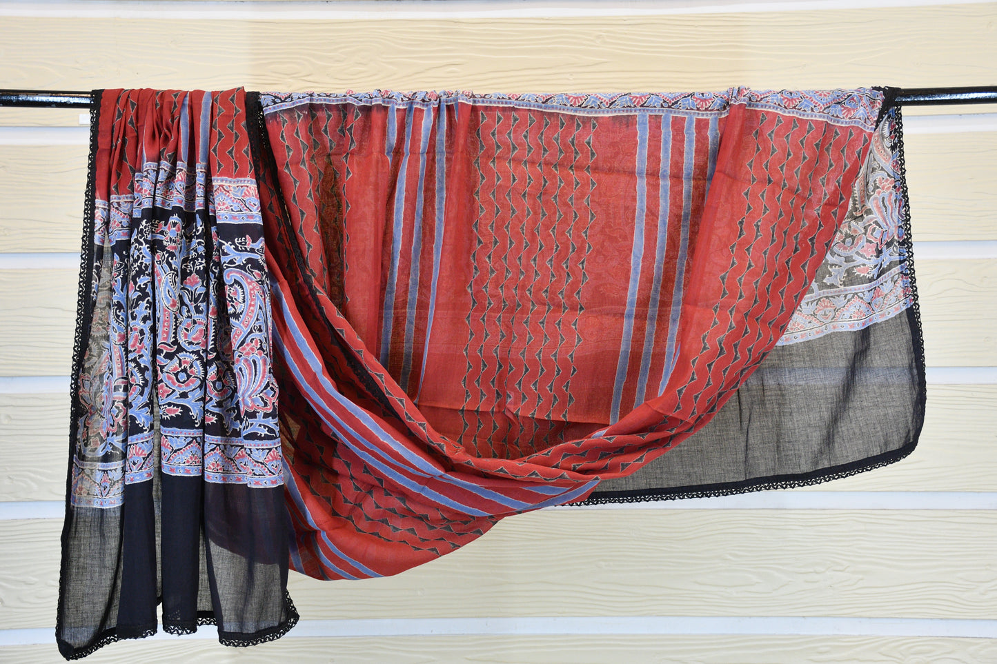 Traditional Red Floral Block Print Set