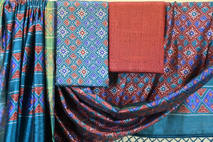 Multi-Color Patola Print Patola Dress Material