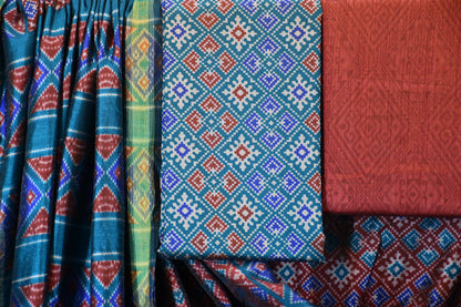 Multi-Color Patola Print Patola Dress Material