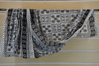 Black & White Printed Cotton Suit Set