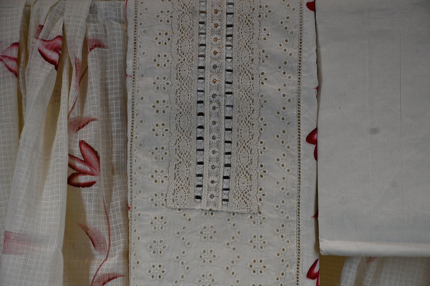 White Chikankari Embroidered Kurta Set
