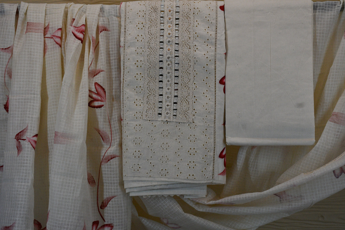 White Chikankari Embroidered Kurta Set