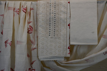 White Chikankari Embroidered Kurta Set
