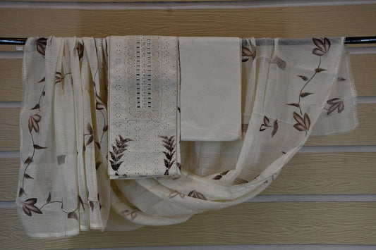 Off-White Chikankari Embroidered Kurta Set