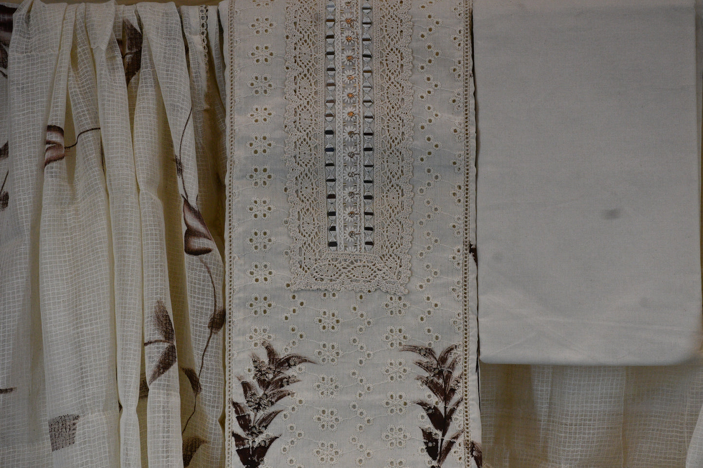 Off-White Chikankari Embroidered Kurta Set