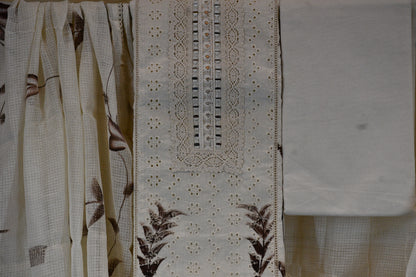 Off-White Chikankari Embroidered Kurta Set